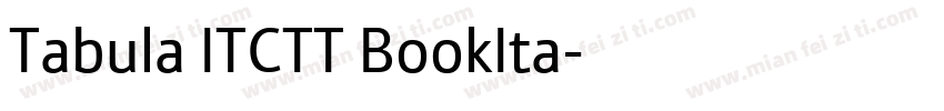 Tabula ITCTT BookIta字体转换